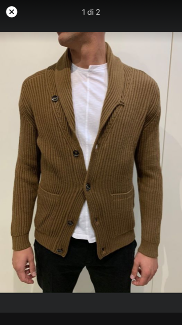 cardigan 100% lana merinos fz 7